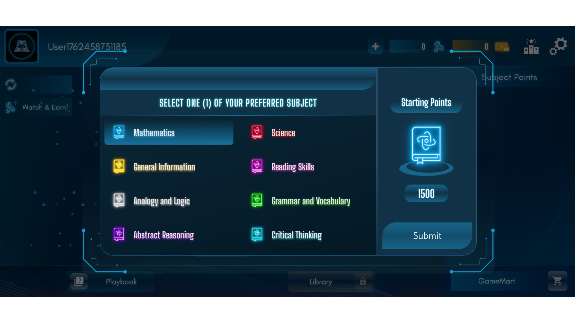 Interactive Quiz screenshot